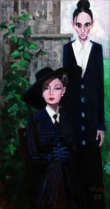 Anya és lánya, 2007, olaj, vászon, 150 x 80 cm
